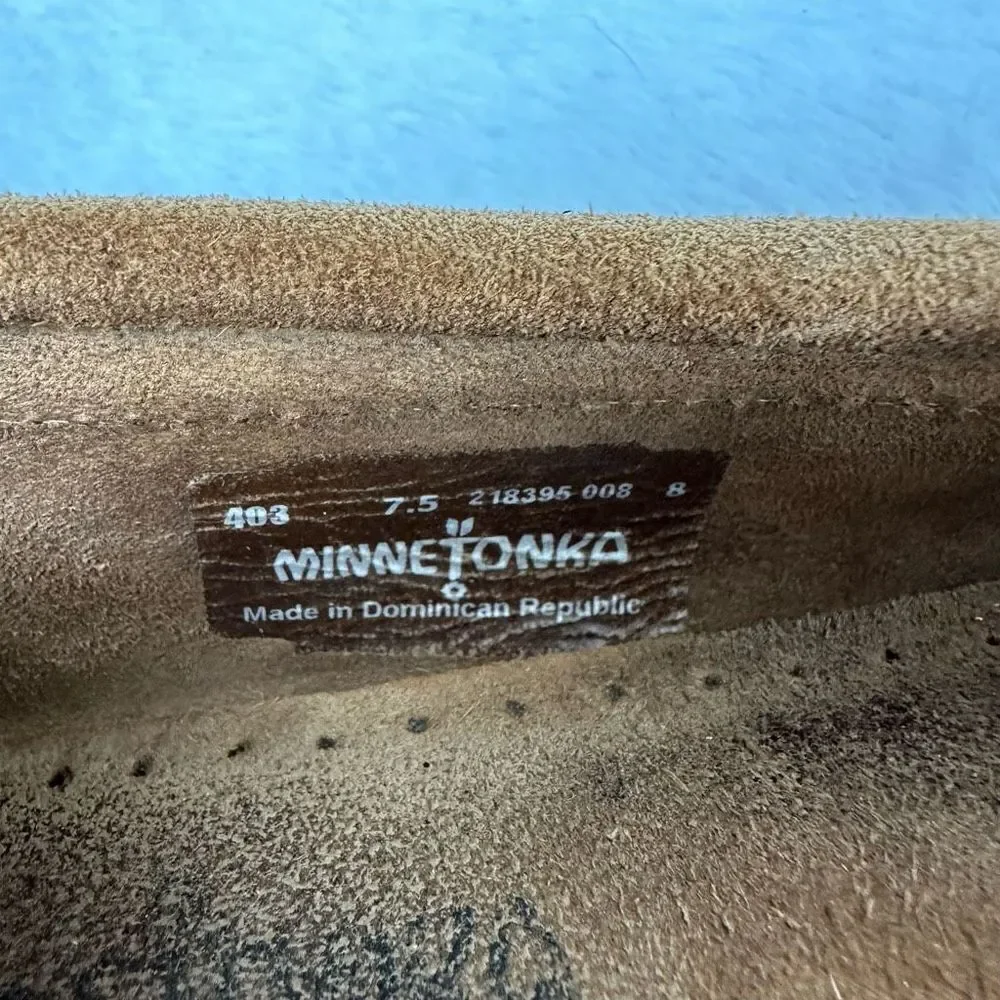 Minnetonka brown suede